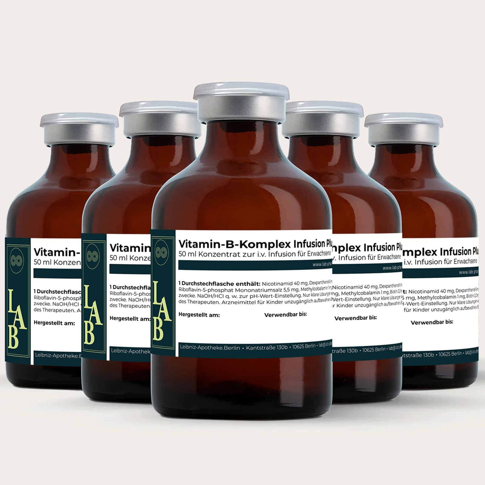 Vitamin-B-Komplex Infusion Plus, 5er